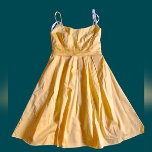 David's bridal 🍋yellow cotton dress, size 4
